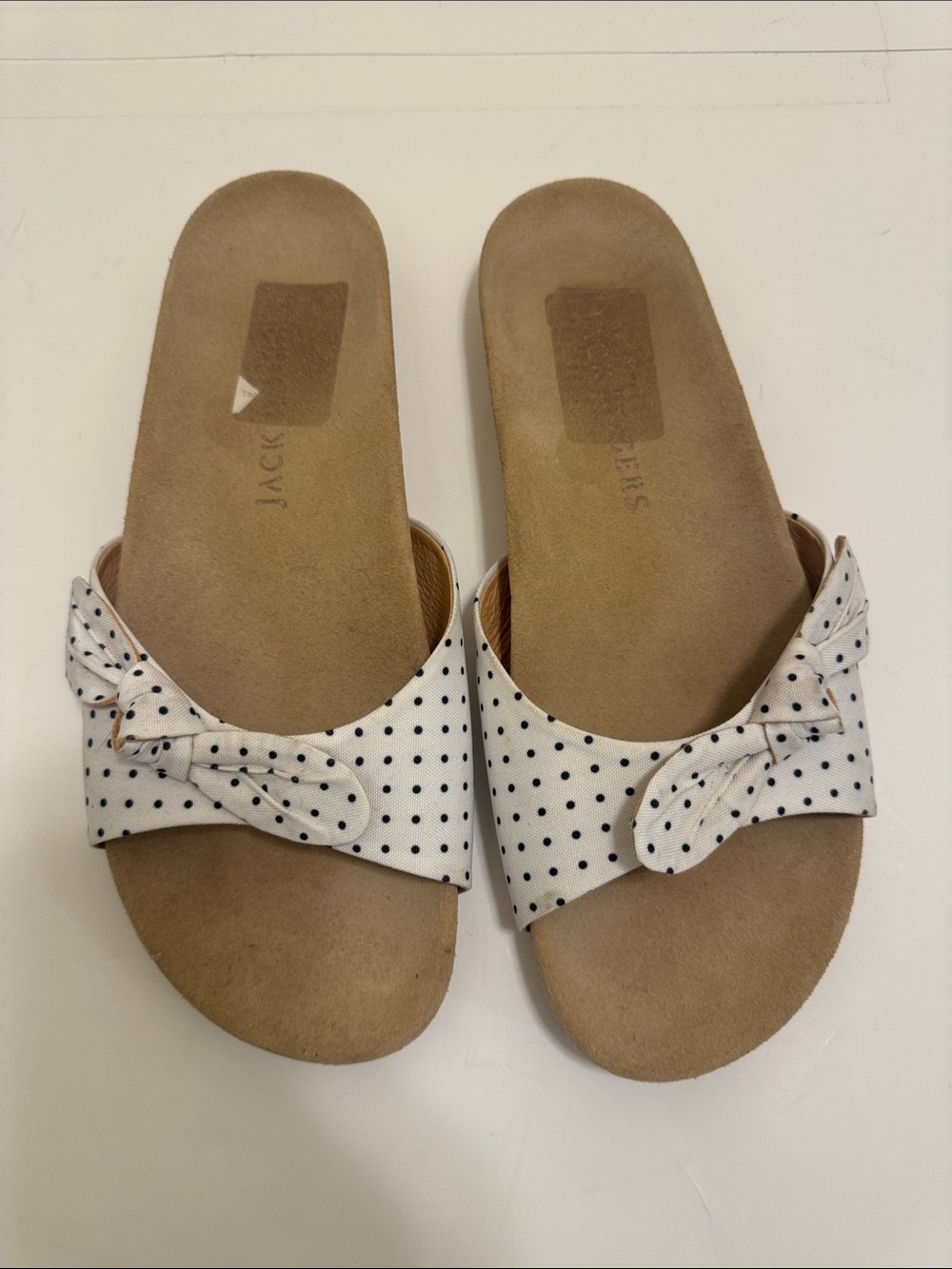 Jack rogers Dorothy bow polka dot sandals